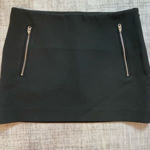 Black Mini Skirt with Zippers